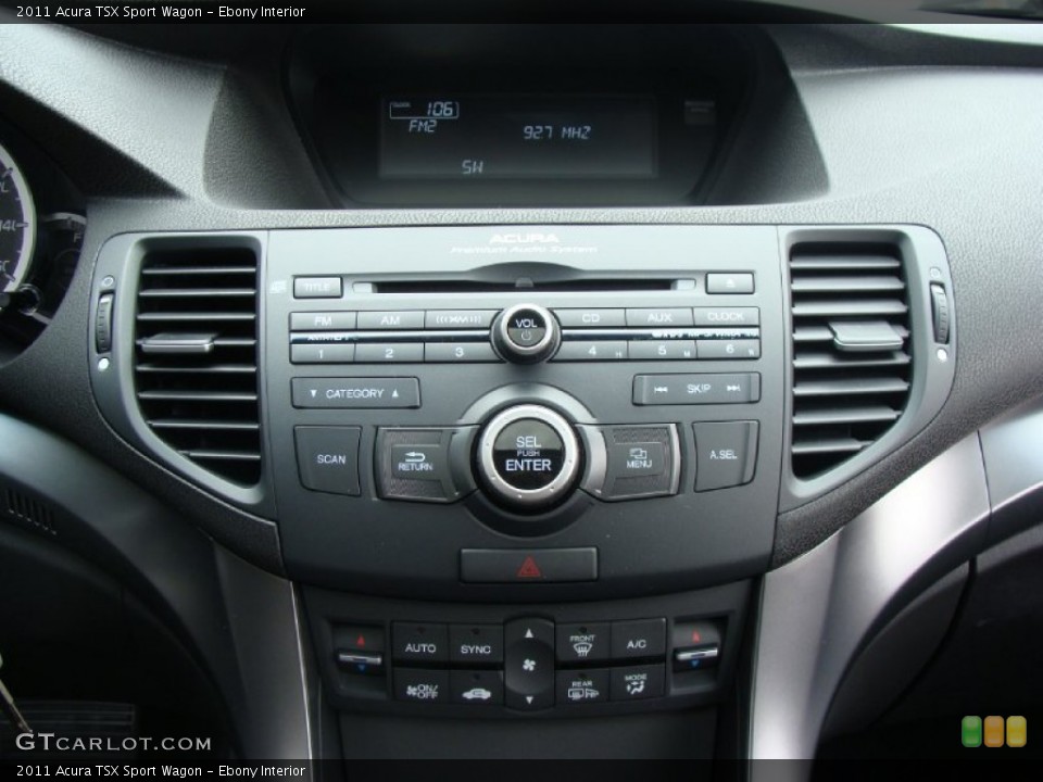 Ebony Interior Controls for the 2011 Acura TSX Sport Wagon #54819988