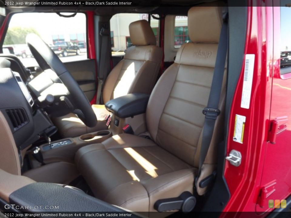 Black/Dark Saddle Interior Photo for the 2012 Jeep Wrangler Unlimited Rubicon 4x4 #54820896