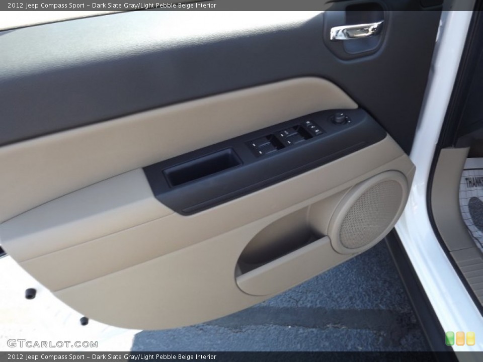 Dark Slate Gray/Light Pebble Beige Interior Door Panel for the 2012 Jeep Compass Sport #54821200