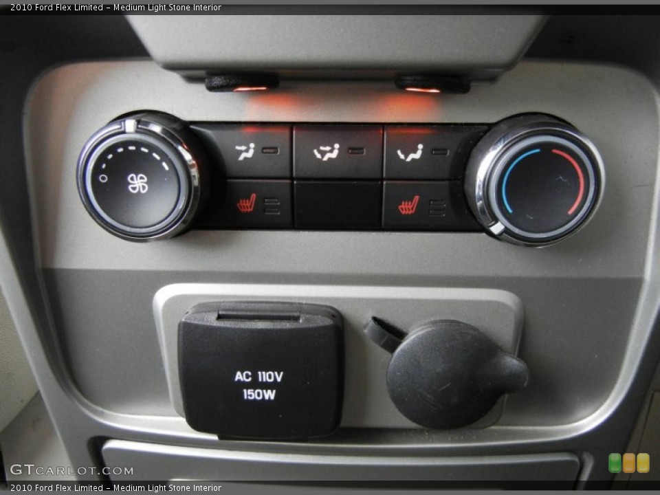 Medium Light Stone Interior Controls for the 2010 Ford Flex Limited #54825952