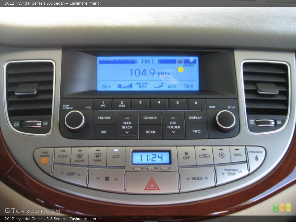 Cashmere Interior Controls for the 2012 Hyundai Genesis 3.8 Sedan #54829201