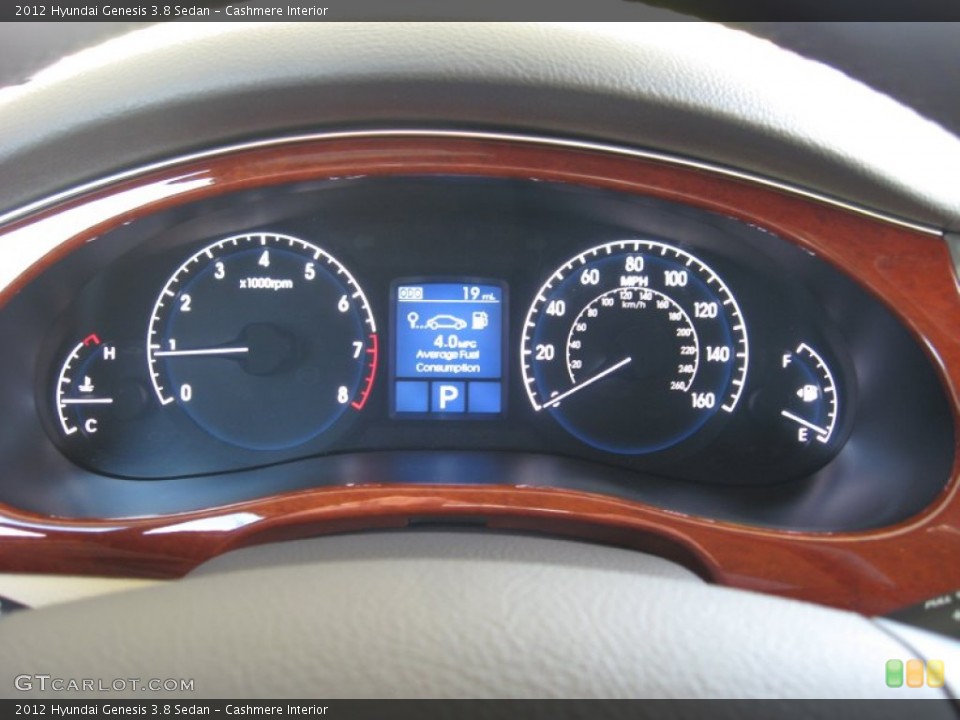 Cashmere Interior Gauges for the 2012 Hyundai Genesis 3.8 Sedan #54829228