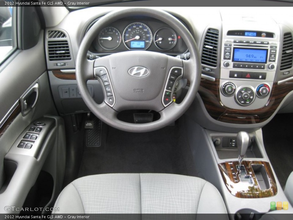 Gray Interior Dashboard for the 2012 Hyundai Santa Fe GLS AWD #54830173