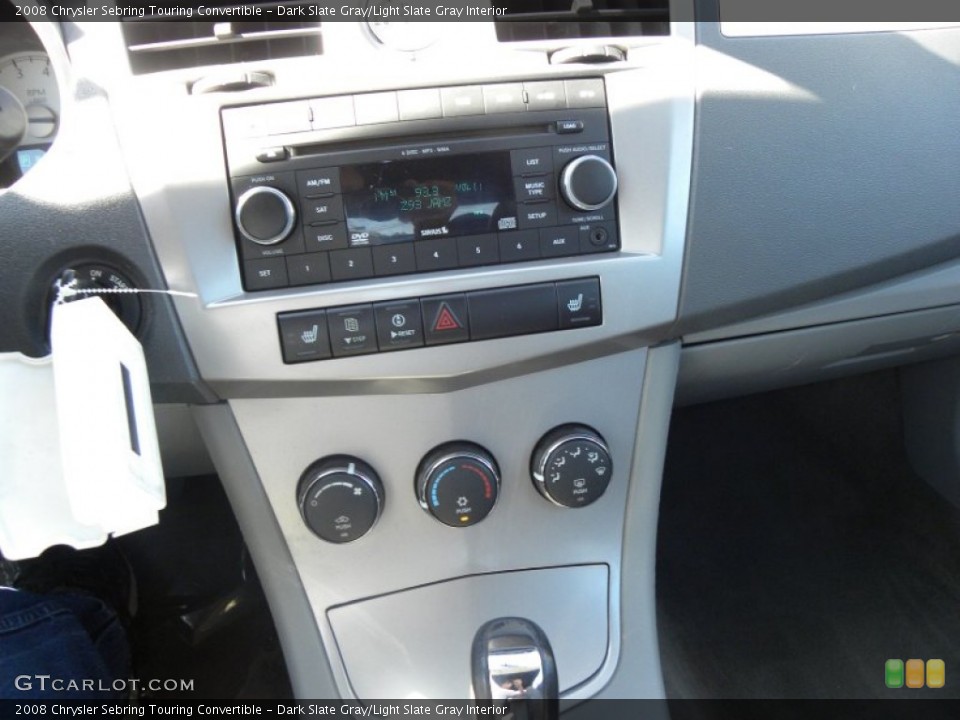 Dark Slate Gray/Light Slate Gray Interior Controls for the 2008 Chrysler Sebring Touring Convertible #54832459
