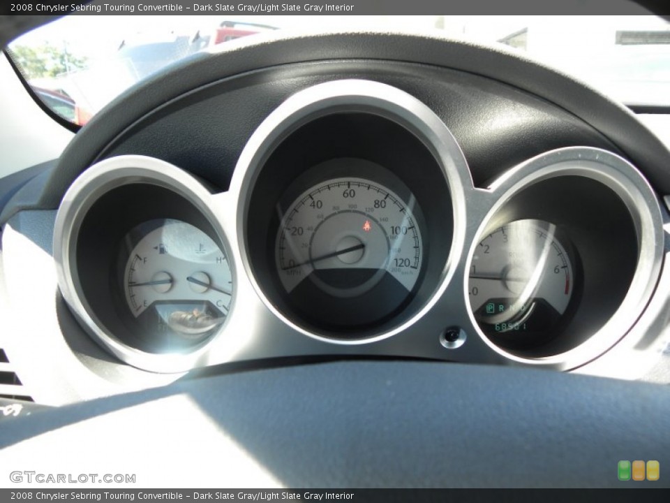Dark Slate Gray/Light Slate Gray Interior Gauges for the 2008 Chrysler Sebring Touring Convertible #54832477