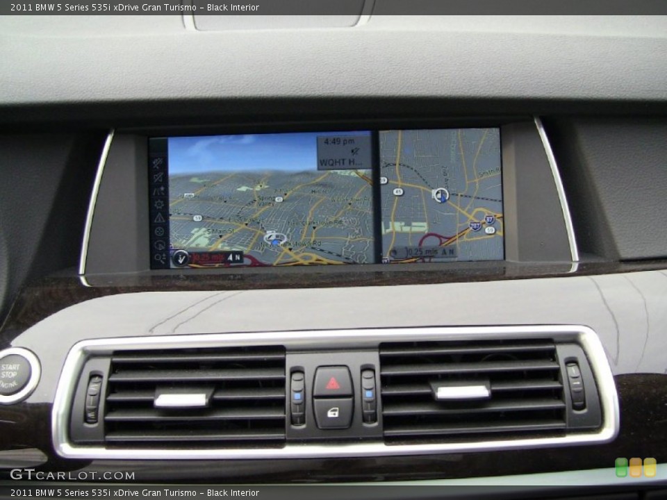 Black Interior Navigation for the 2011 BMW 5 Series 535i xDrive Gran Turismo #54834649