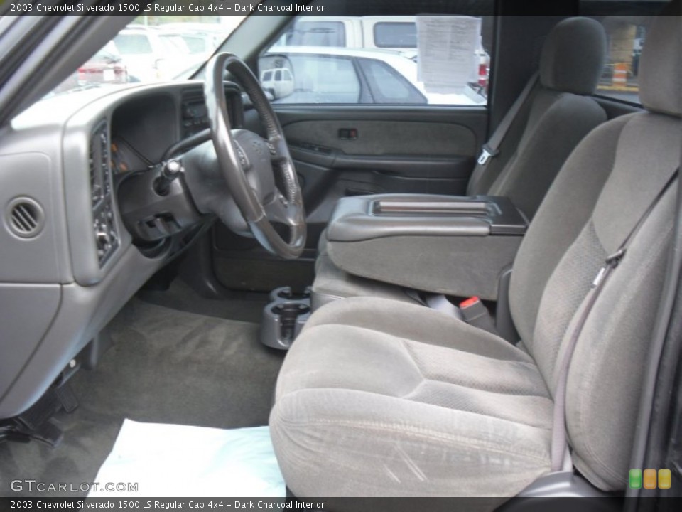 Dark Charcoal Interior Photo for the 2003 Chevrolet Silverado 1500 LS Regular Cab 4x4 #54837784