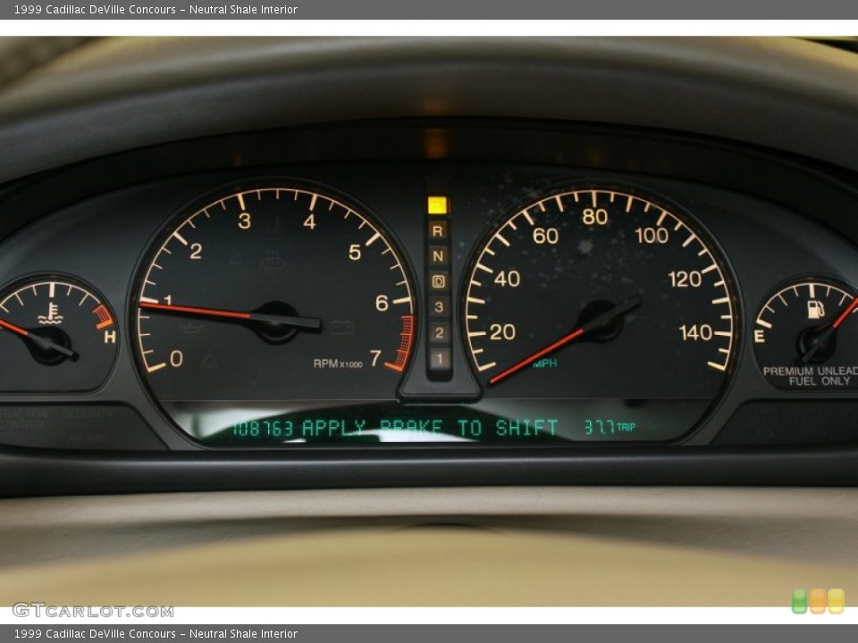 Neutral Shale Interior Gauges for the 1999 Cadillac DeVille Concours #54838105