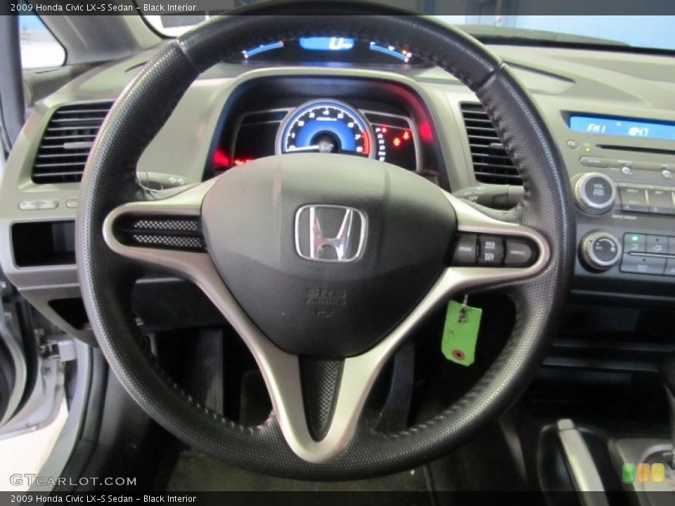 Black Interior Steering Wheel for the 2009 Honda Civic LX-S Sedan #54838843