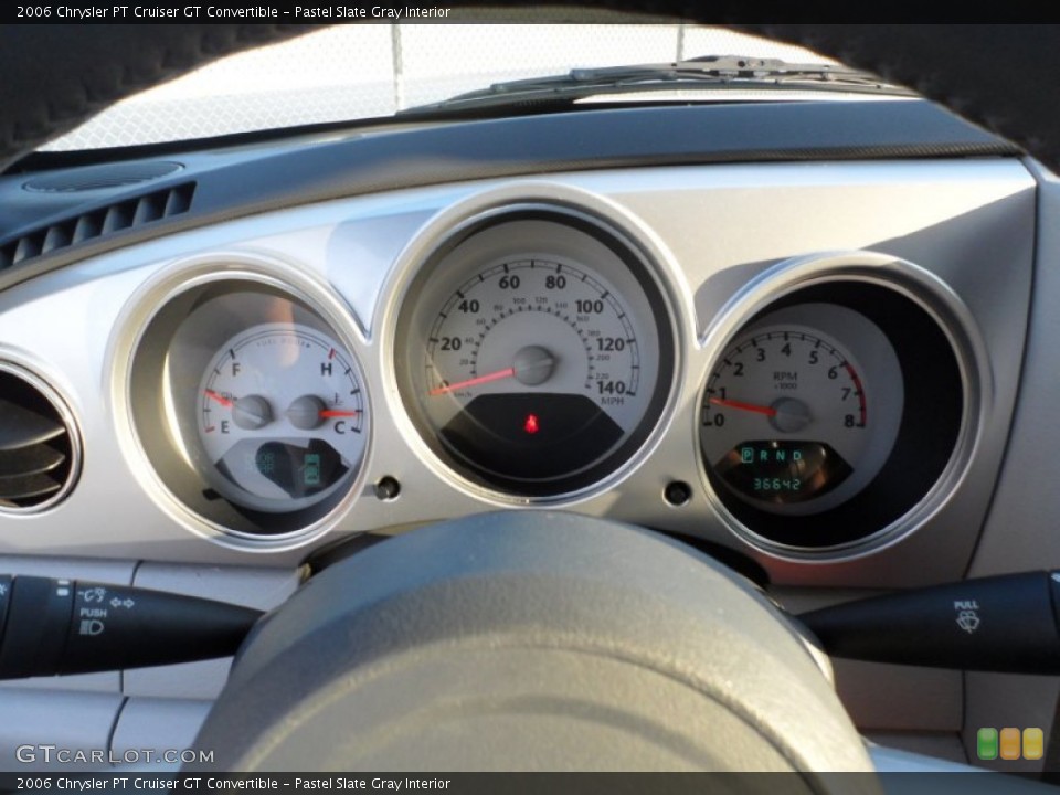 Pastel Slate Gray Interior Gauges for the 2006 Chrysler PT Cruiser GT Convertible #54839458