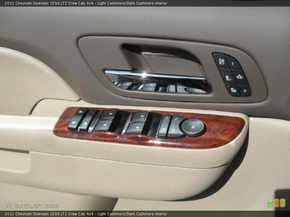 Light Cashmere/Dark Cashmere Interior Controls for the 2012 Chevrolet Silverado 1500 LTZ Crew Cab 4x4 #54841759