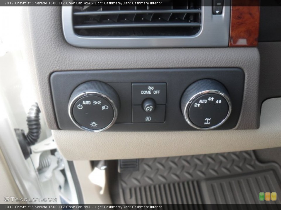 Light Cashmere/Dark Cashmere Interior Controls for the 2012 Chevrolet Silverado 1500 LTZ Crew Cab 4x4 #54841769