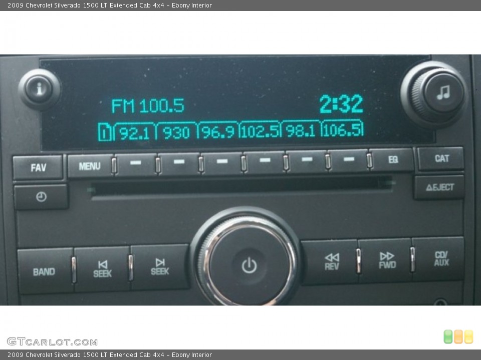 Ebony Interior Audio System for the 2009 Chevrolet Silverado 1500 LT Extended Cab 4x4 #54844990