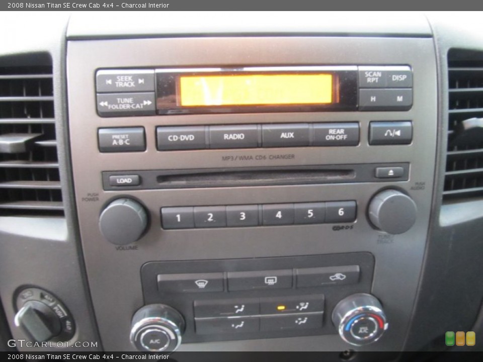 Charcoal Interior Controls for the 2008 Nissan Titan SE Crew Cab 4x4 #54849904