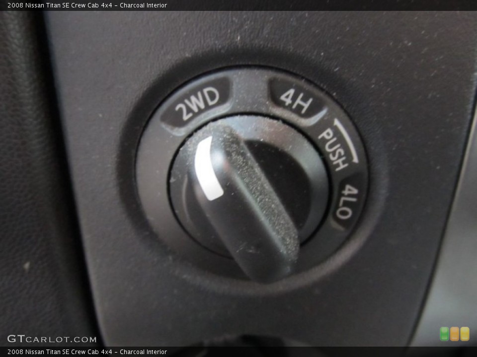 Charcoal Interior Controls for the 2008 Nissan Titan SE Crew Cab 4x4 #54849910