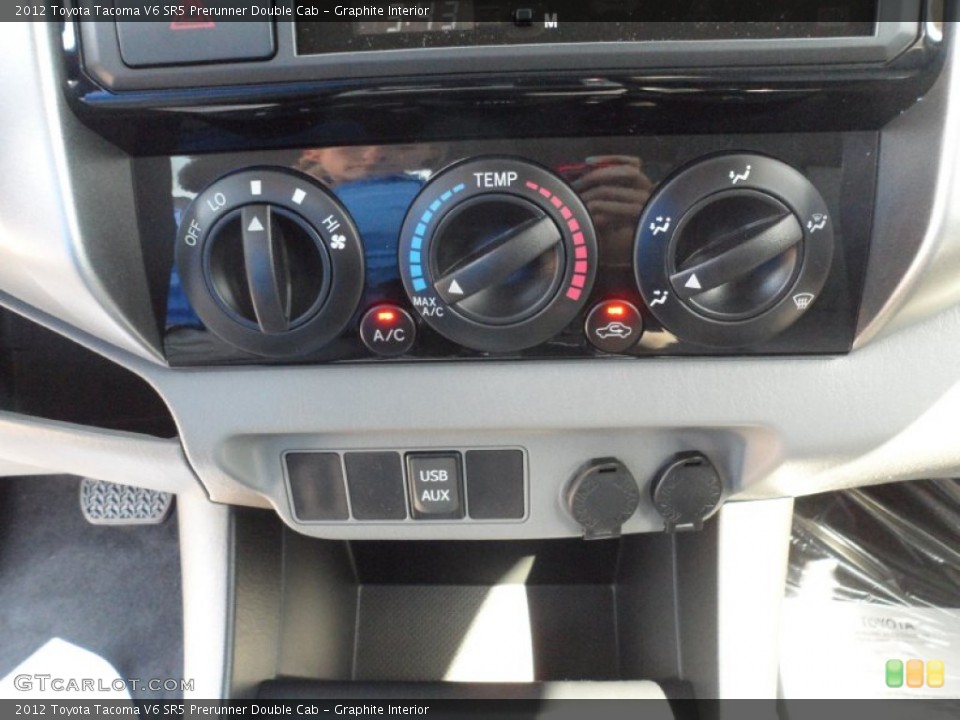 Graphite Interior Controls for the 2012 Toyota Tacoma V6 SR5 Prerunner Double Cab #54854245