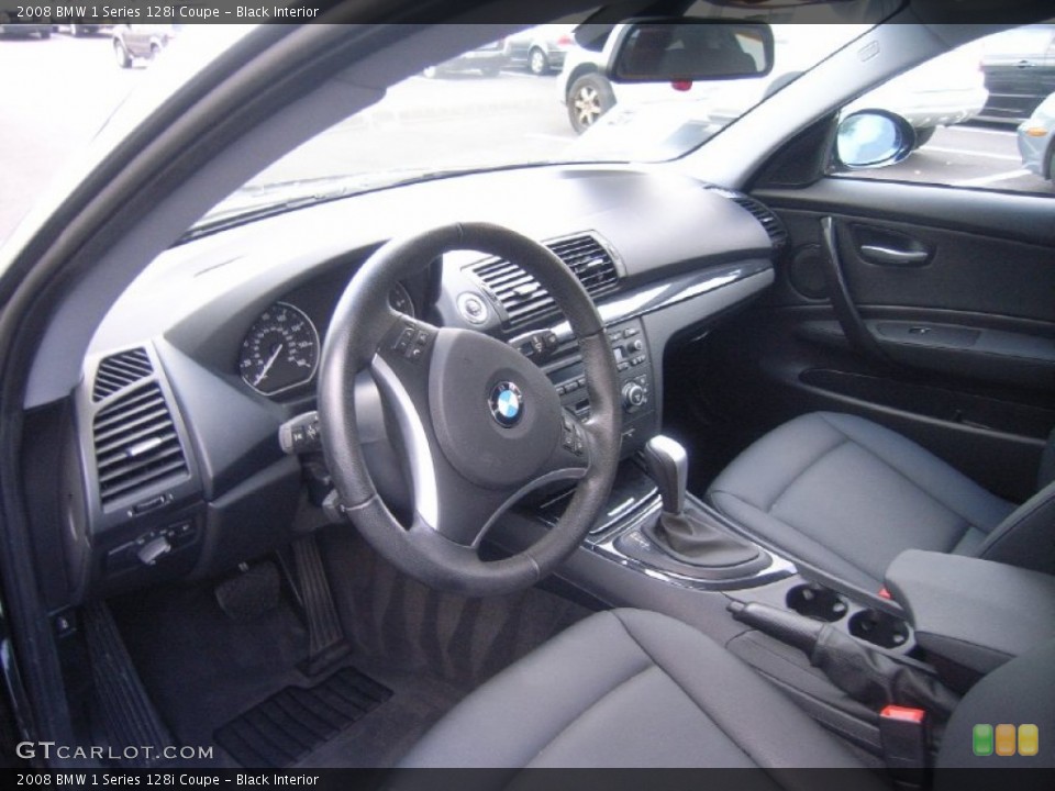 Black Interior Prime Interior for the 2008 BMW 1 Series 128i Coupe #54854467