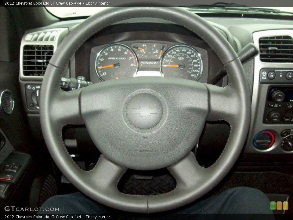 Ebony Interior Steering Wheel for the 2012 Chevrolet Colorado LT Crew Cab 4x4 #54862282