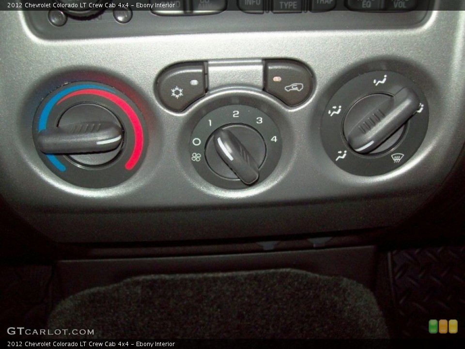 Ebony Interior Controls for the 2012 Chevrolet Colorado LT Crew Cab 4x4 #54862291