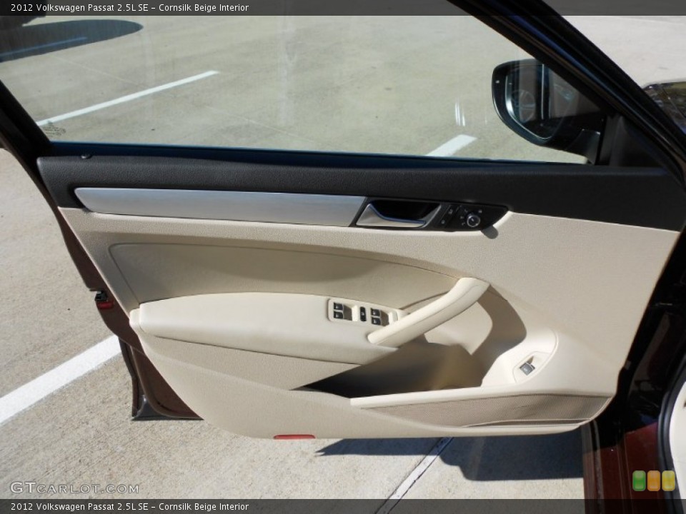 Cornsilk Beige Interior Door Panel for the 2012 Volkswagen Passat 2.5L SE #54863641