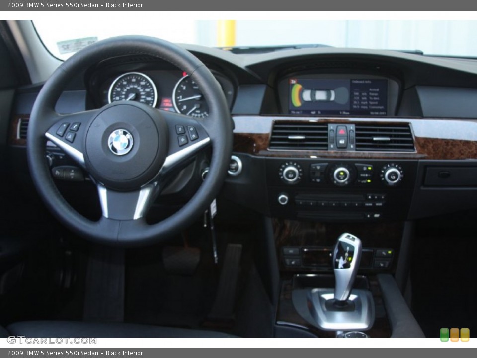 Black Interior Dashboard for the 2009 BMW 5 Series 550i Sedan #54865657