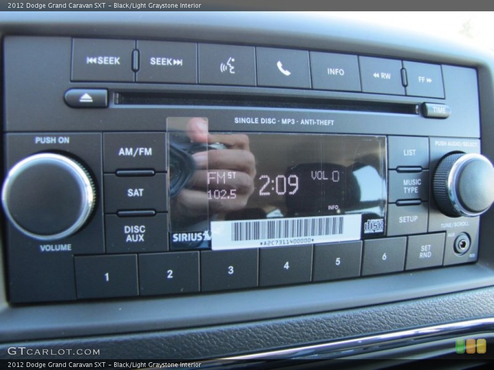 Black/Light Graystone Interior Audio System for the 2012 Dodge Grand Caravan SXT #54865741