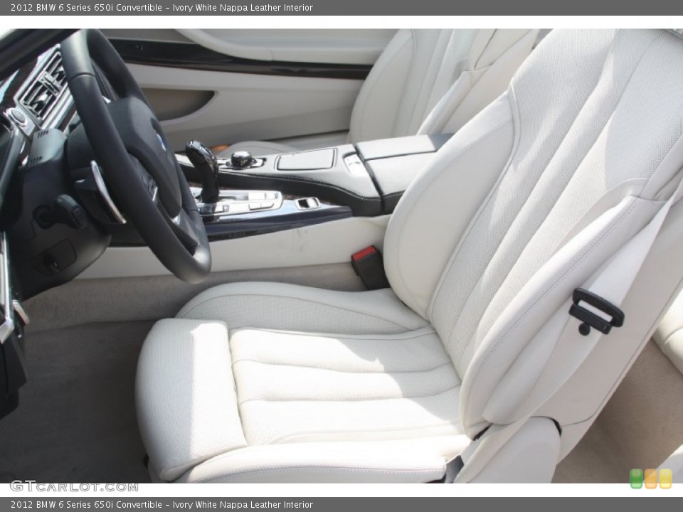 Ivory White Nappa Leather Interior Photo for the 2012 BMW 6 Series 650i Convertible #54874321