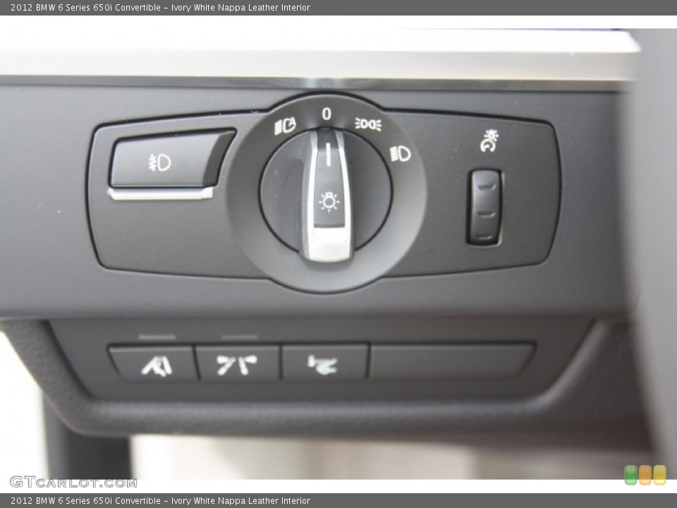 Ivory White Nappa Leather Interior Controls for the 2012 BMW 6 Series 650i Convertible #54874423