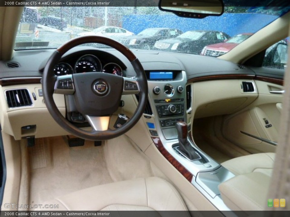 Cashmere/Cocoa Interior Dashboard for the 2008 Cadillac CTS 4 AWD Sedan #54880552