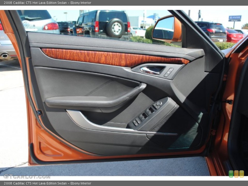 Ebony Interior Door Panel for the 2008 Cadillac CTS Hot Lava Edition Sedan #54884149