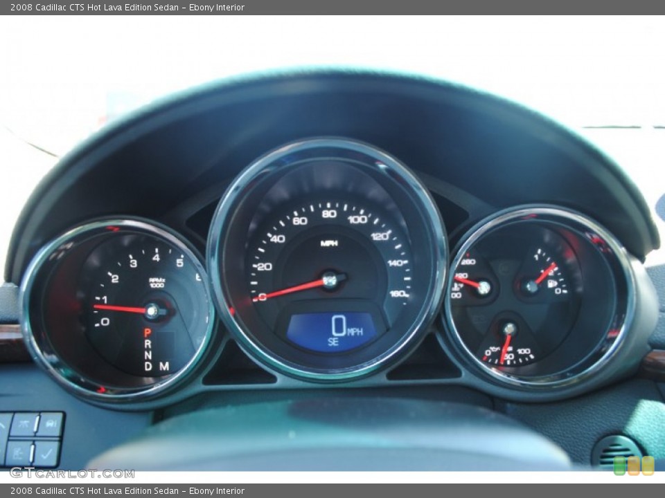 Ebony Interior Gauges for the 2008 Cadillac CTS Hot Lava Edition Sedan #54884197