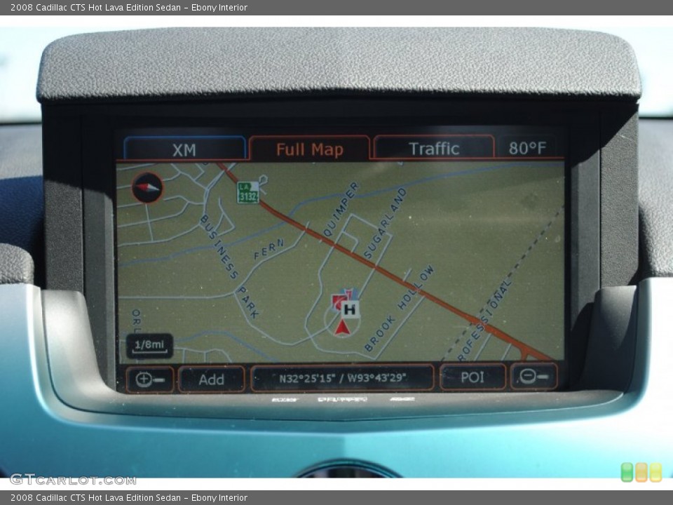Ebony Interior Navigation for the 2008 Cadillac CTS Hot Lava Edition Sedan #54884215