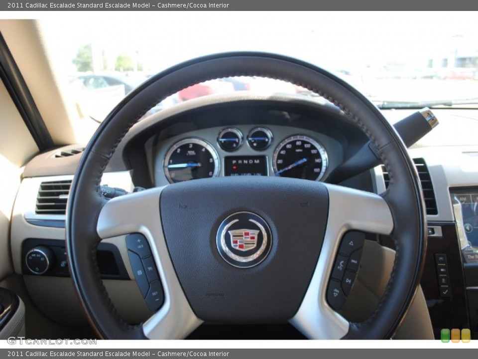Cashmere/Cocoa Interior Steering Wheel for the 2011 Cadillac Escalade  #54884707