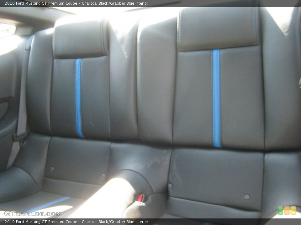 Charcoal Black/Grabber Blue Interior Photo for the 2010 Ford Mustang GT Premium Coupe #54885832