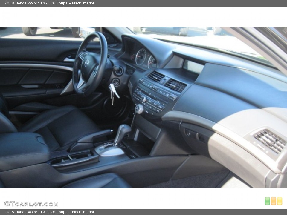 Black Interior Dashboard for the 2008 Honda Accord EX-L V6 Coupe #54885915