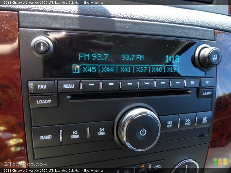 Ebony Interior Audio System for the 2011 Chevrolet Silverado 1500 LTZ Extended Cab 4x4 #54888706