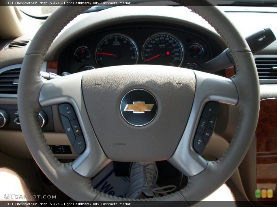 Light Cashmere/Dark Cashmere Interior Steering Wheel for the 2011 Chevrolet Suburban LS 4x4 #54889792