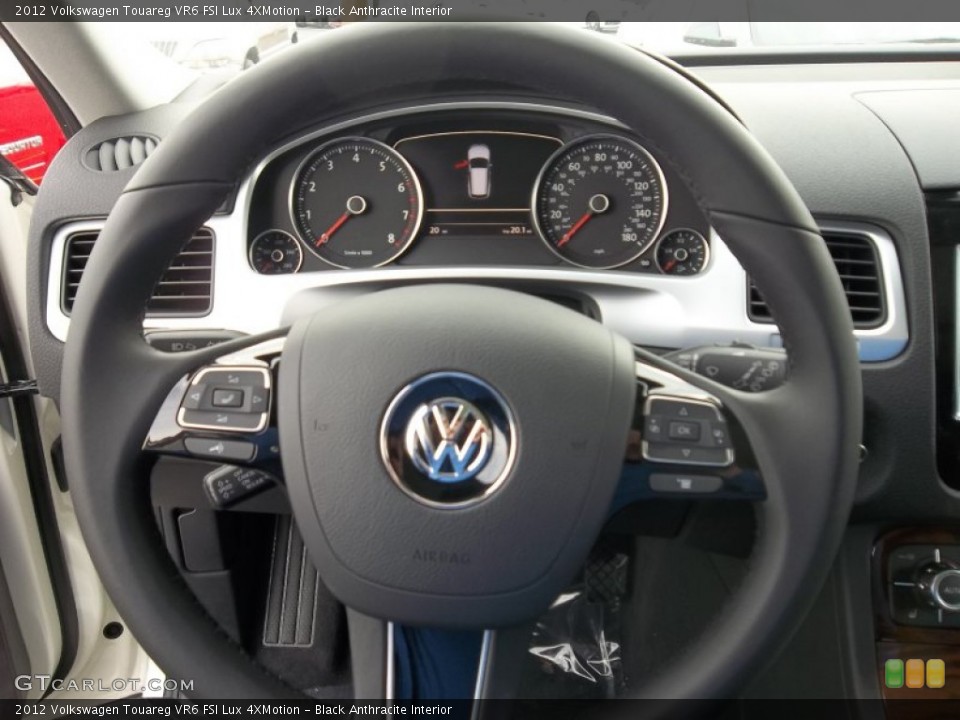 Black Anthracite Interior Steering Wheel for the 2012 Volkswagen Touareg VR6 FSI Lux 4XMotion #54891001