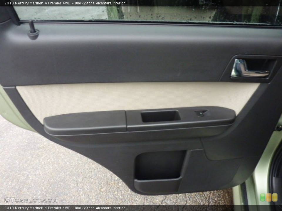 Black/Stone Alcantara Interior Door Panel for the 2010 Mercury Mariner I4 Premier 4WD #54893155