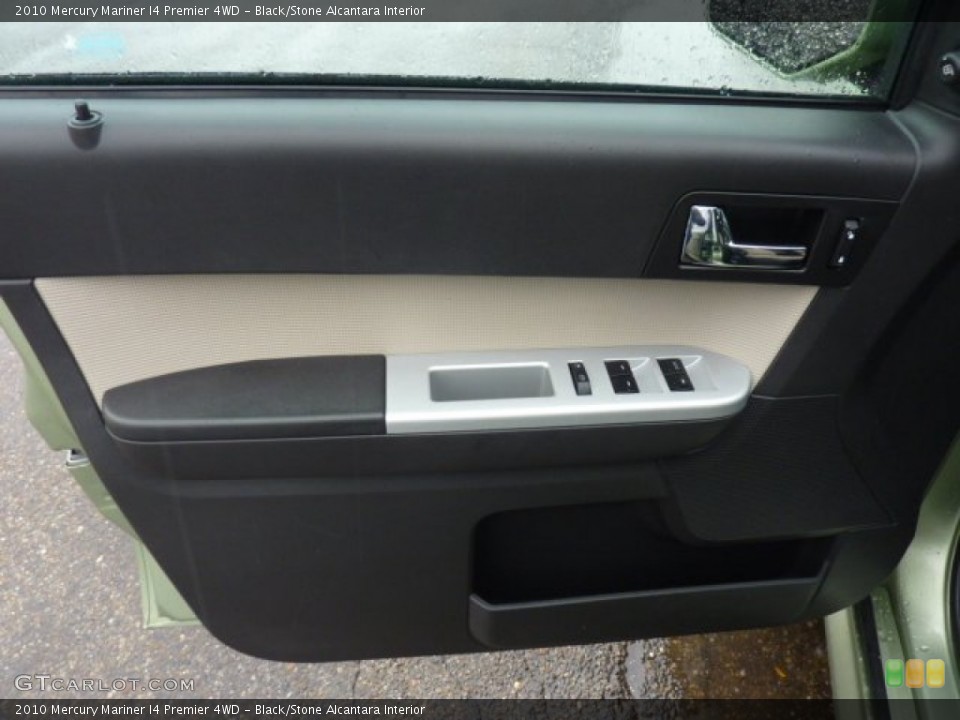 Black/Stone Alcantara Interior Door Panel for the 2010 Mercury Mariner I4 Premier 4WD #54893164