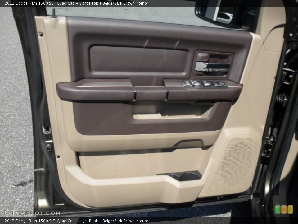 Light Pebble Beige/Bark Brown Interior Door Panel for the 2012 Dodge Ram 1500 SLT Quad Cab #54894337