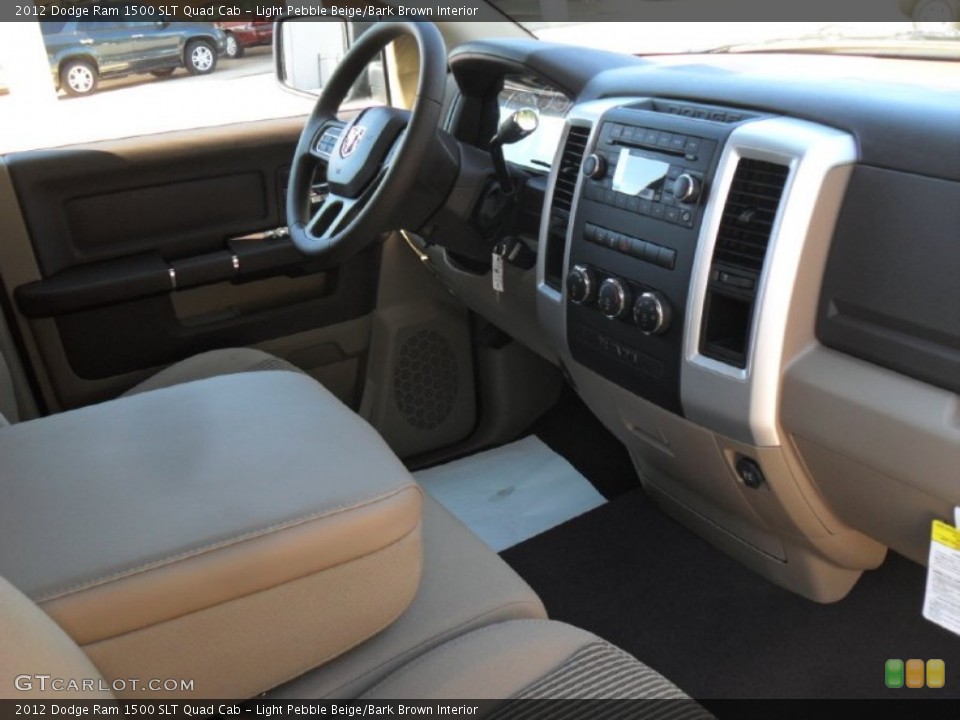 Light Pebble Beige/Bark Brown Interior Photo for the 2012 Dodge Ram 1500 SLT Quad Cab #54894431