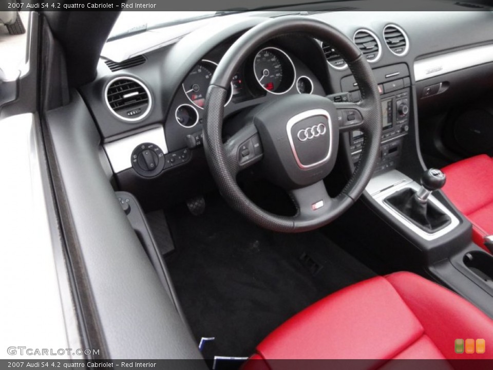 Red Interior Dashboard for the 2007 Audi S4 4.2 quattro Cabriolet #54897392