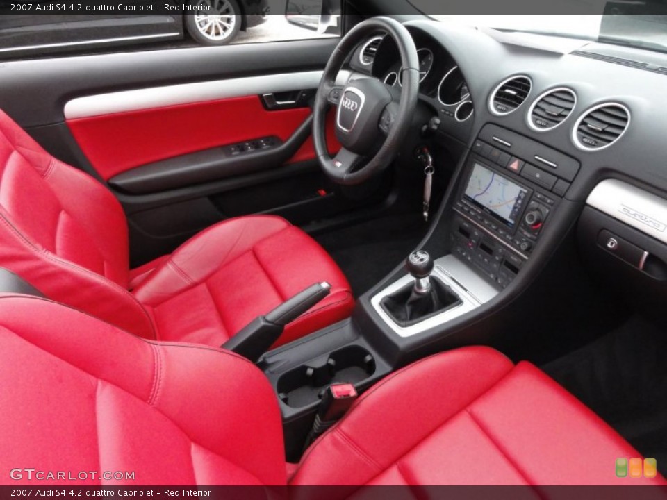 Red Interior Photo for the 2007 Audi S4 4.2 quattro Cabriolet #54897452