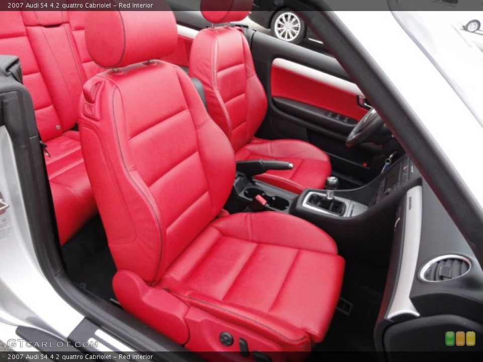 Red Interior Photo for the 2007 Audi S4 4.2 quattro Cabriolet #54897470