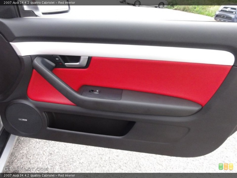 Red Interior Door Panel for the 2007 Audi S4 4.2 quattro Cabriolet #54897488