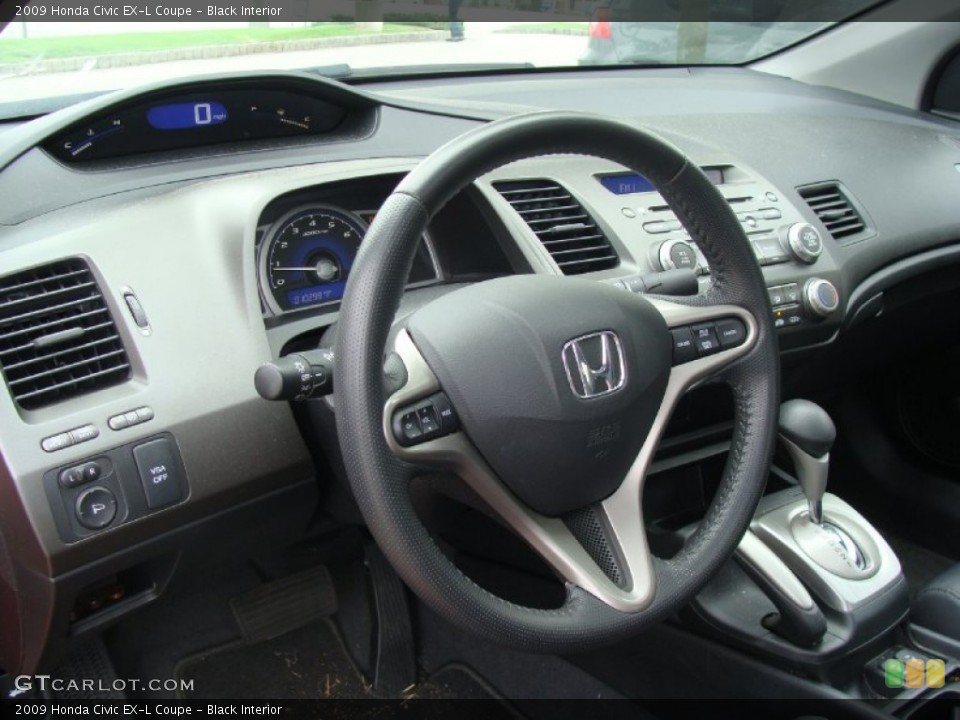Black Interior Dashboard for the 2009 Honda Civic EX-L Coupe #54897686