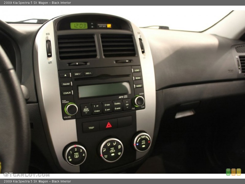 Black Interior Controls for the 2009 Kia Spectra 5 SX Wagon #54898961