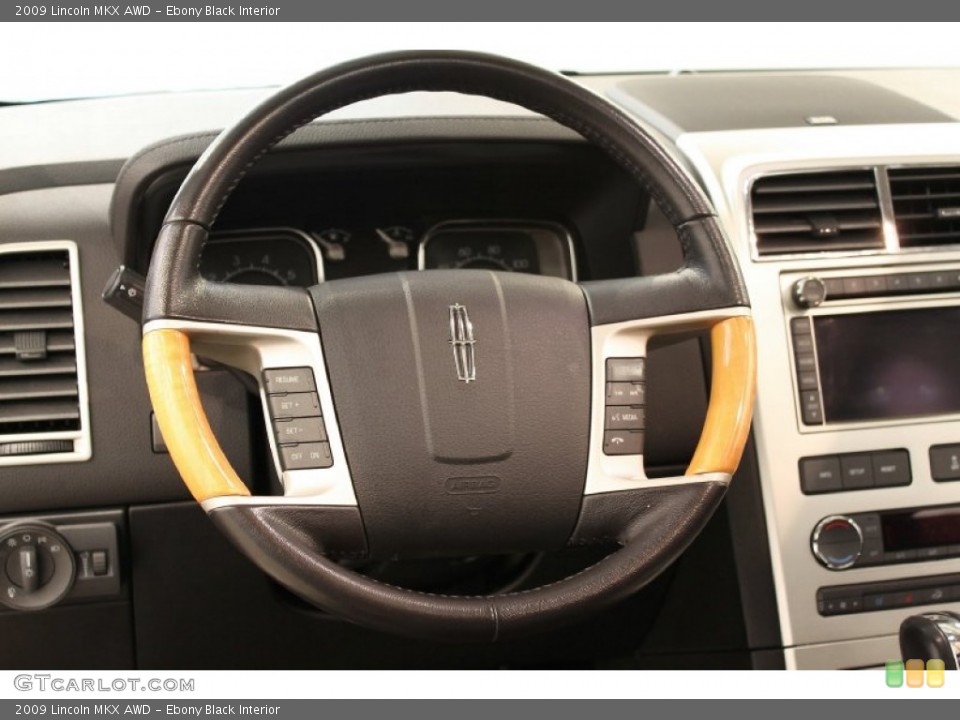 Ebony Black Interior Steering Wheel for the 2009 Lincoln MKX AWD #54899849
