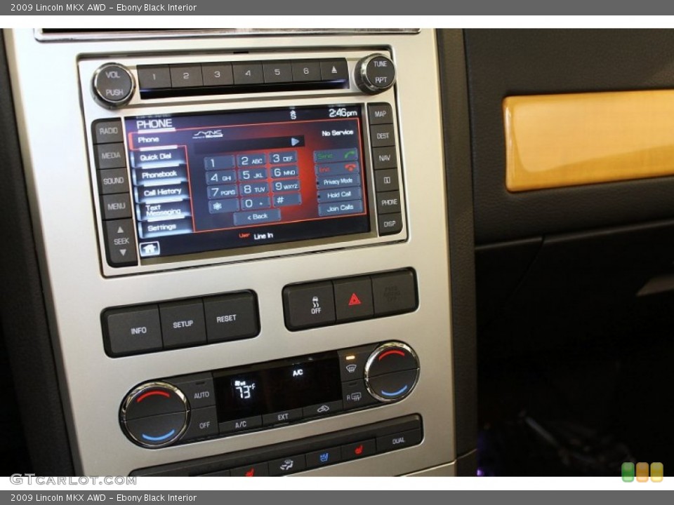 Ebony Black Interior Controls for the 2009 Lincoln MKX AWD #54899953